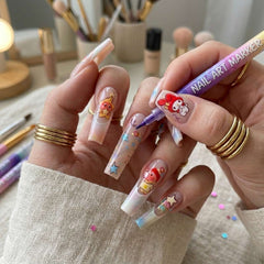 LUMINAILS™ - Σετ 12 στυλό nail art με μύτη 0,5 mm, στεγνώνει σε δευτερόλεπτα, χωρίς λάμπα UV