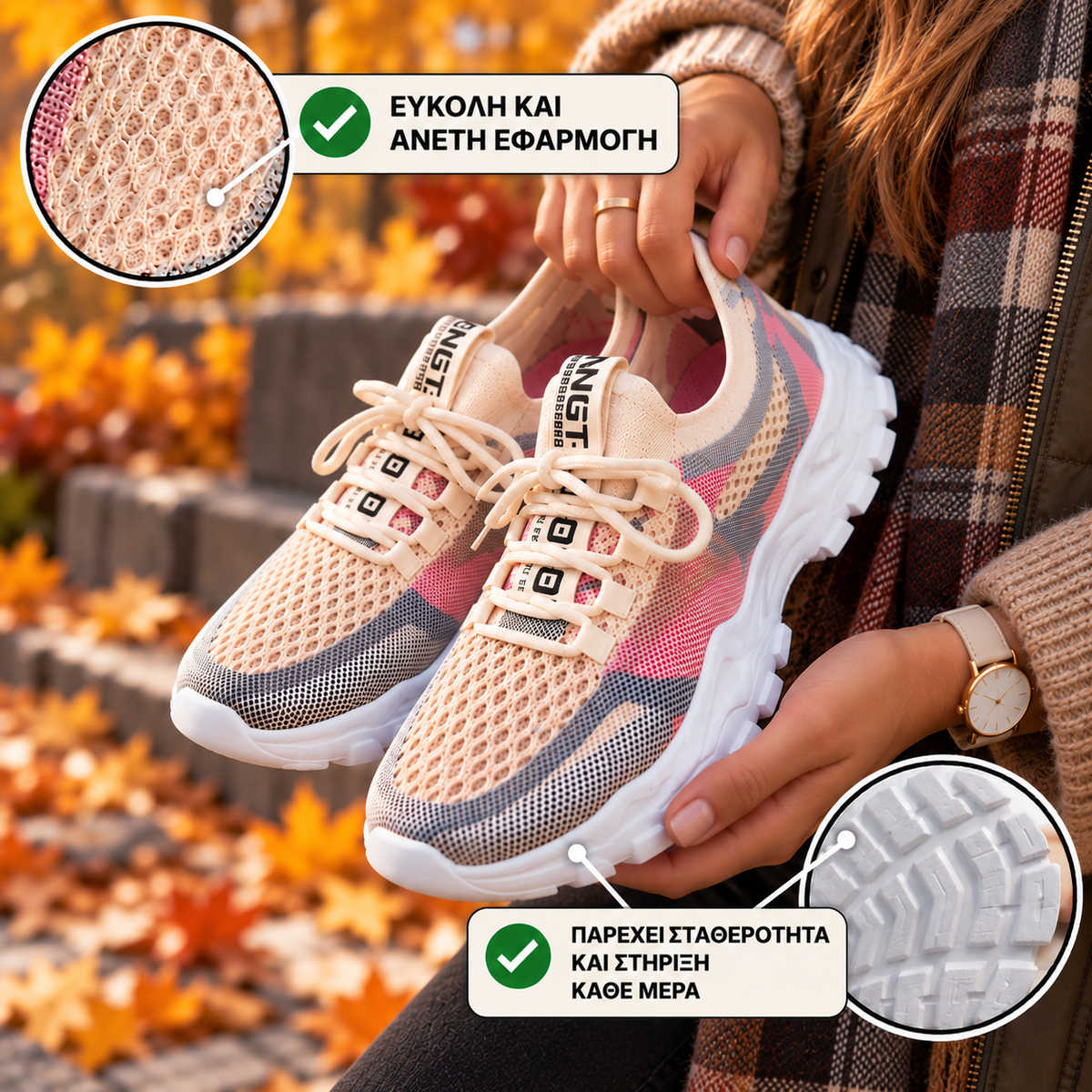 AIRSYNQ™ - ΔΙΑΠΝΕΟΝΤΑ ΓΥΝΑΙΚΕΙΑ SNEAKERS ΓΙΑ ΑΝΕΣΗ ΟΛΗ ΤΗΝ ΗΜΕΡΑ