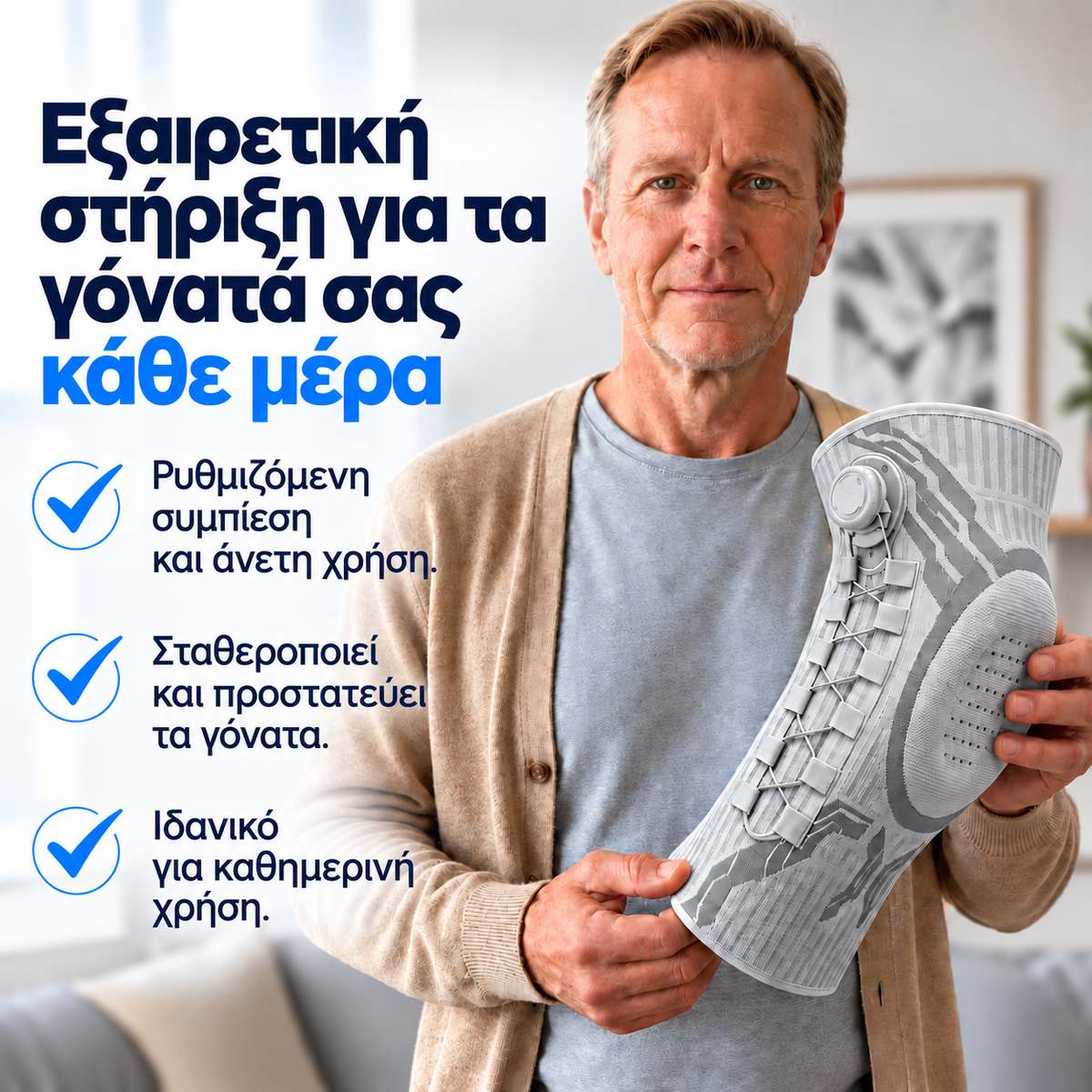 KneeFlex™ – ρυθμιζόμενος επιγονατιδικός νάρθηκας