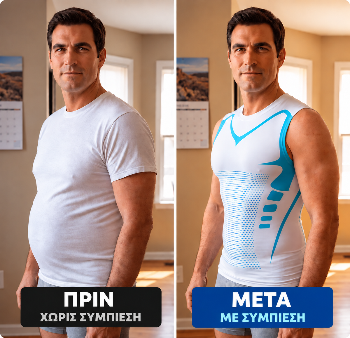 ShapeFlex™ – φανελάκι συμπίεσης για τη διαμόρφωση της ανδρικής σιλουέτας