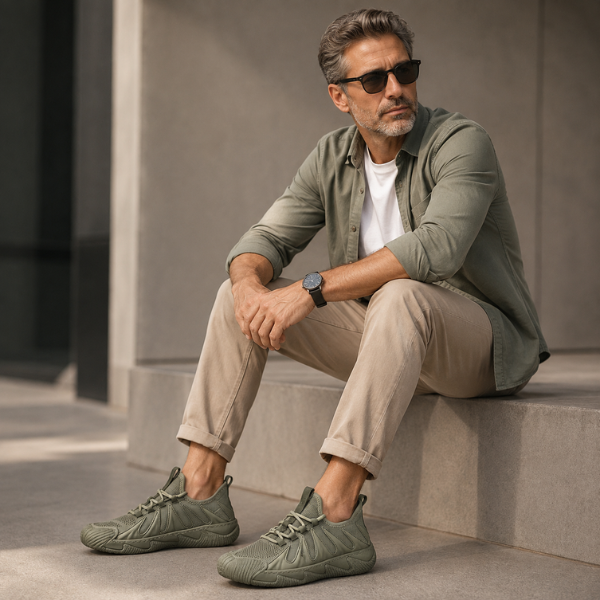 WORKSTYLE™ - ΑΝΔΡΙΚΑ SNEAKERS ΕΛΑΦΡΙΑ ΚΑΙ ΑΝΑΠΝΕΟΝΤΑ, ΧΩΡΙΣ ΚΟΡΔΟΝΙΑ
