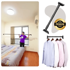 TENSABAR™ - Τηλεσκοπική μπάρα στήριξης 110–400 cm, χωρίς τρύπες, αντοχή έως 170 kg